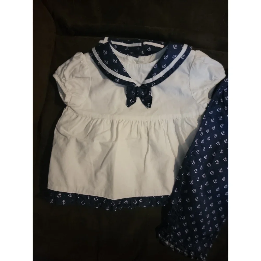 Janie and jack layette line petite‎ sailor outfit top and pants 6 12 months